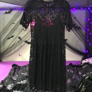 Black lace dress
